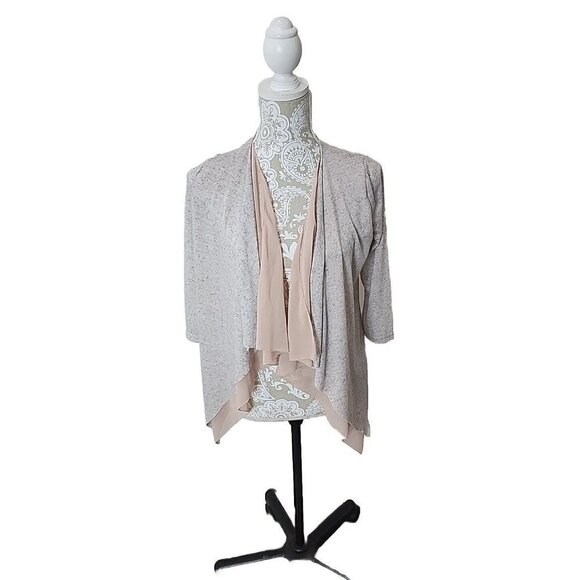 Brixon Ivy Womens cardigan sweater Beige Open Gauzy Neutral Small - Picture 1 of 8